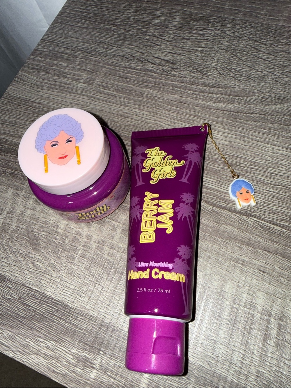 Golden Girls “Dorothy” Berry Jam Ultra Nourishing Hand Cream and scrub.